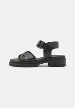 Pier One Leather - Sandalias - Black