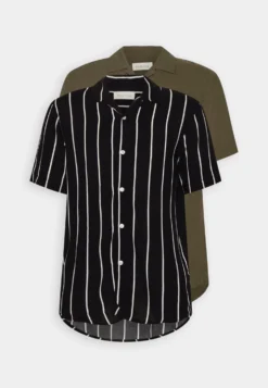 Pier One 2 Pack - Camisa - Olive/Black -Pier One 3a22c13775a144a38afed23205f1adce scaled