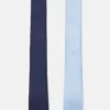 Pier One 2 Pack - Corbata - Dark Blue/Light Blue