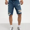 Pier One Shorts Vaqueros - Dark Blue Denim