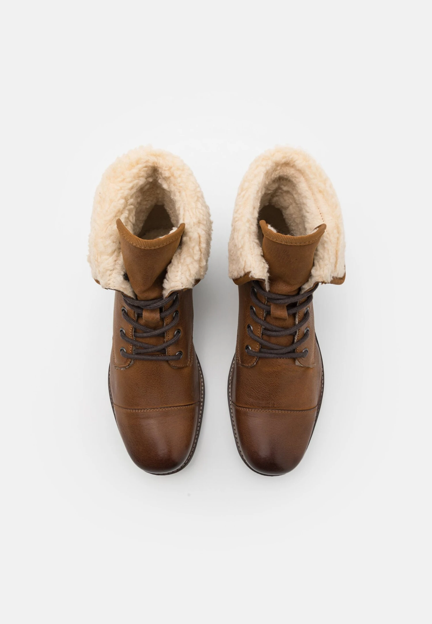 Pier One Leather - Botines Con Cordones - Camel 4 Pier One Leather - Botines Con Cordones - Camel - Imagen 4