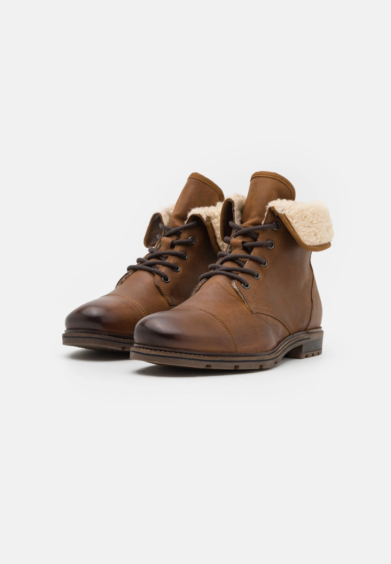 Pier One Leather - Botines Con Cordones - Camel 2 Pier One Leather - Botines Con Cordones - Camel - Imagen 2