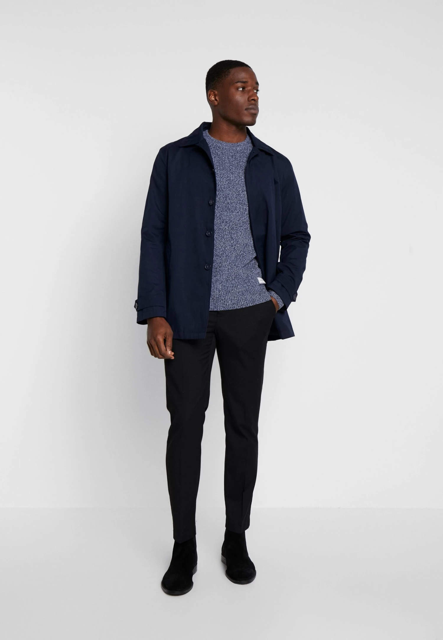 Pier One Multicolour Half Cardigan Jumper - Jersey De Punto - Mottled Blue 2 Pier One Multicolour Half Cardigan Jumper - Jersey De Punto - Mottled Blue - Imagen 2