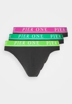 Pier One Branded Waistband Briefs 3 Pack - Braguitas - Black -Pier One 68332279d8a640caac60267b6cd7c785