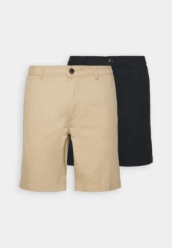 Pier One 2 Pack - Shorts - Tan/Black -Pier One 6d9aaab23c01455689a1f97d308c1dcf scaled
