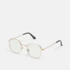 Pier One Unisex - Gafas Con Filtro De Luz Azul -Gold- Coloured