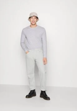 Pier One 5 Pack - Camiseta De Manga Larga - Light Grey/White/Black