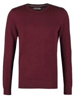 Pier One Basic Crewneck - Jersey De Punto - Bordeaux -Pier One 85d6d8a383134993bde44fb81e406306