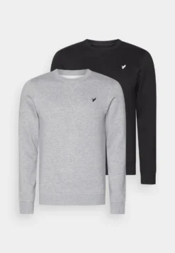 Pier One Sudadera - Black/Mottled Grey