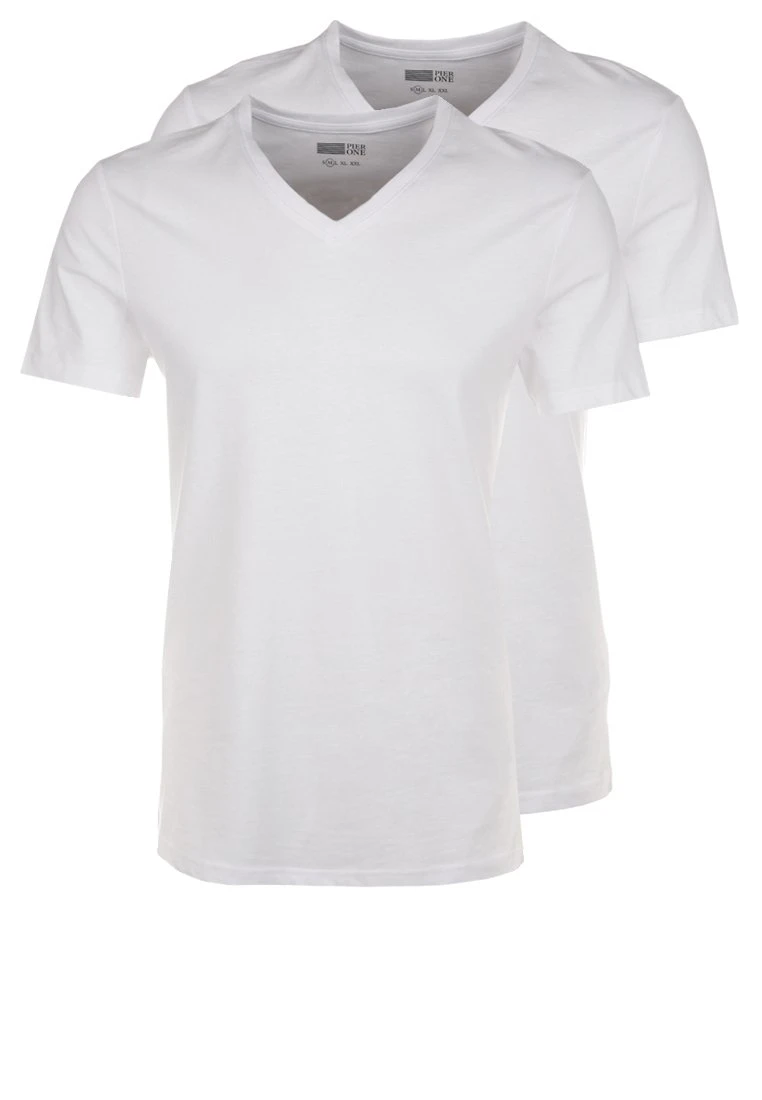 Pier One 2 Pack - Camiseta Básica - White 1 Pier One 2 Pack - Camiseta Básica - White