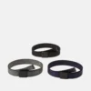 Pier One Unisex 3 Pack - Cinturón - Black/Dark Blue/Grey