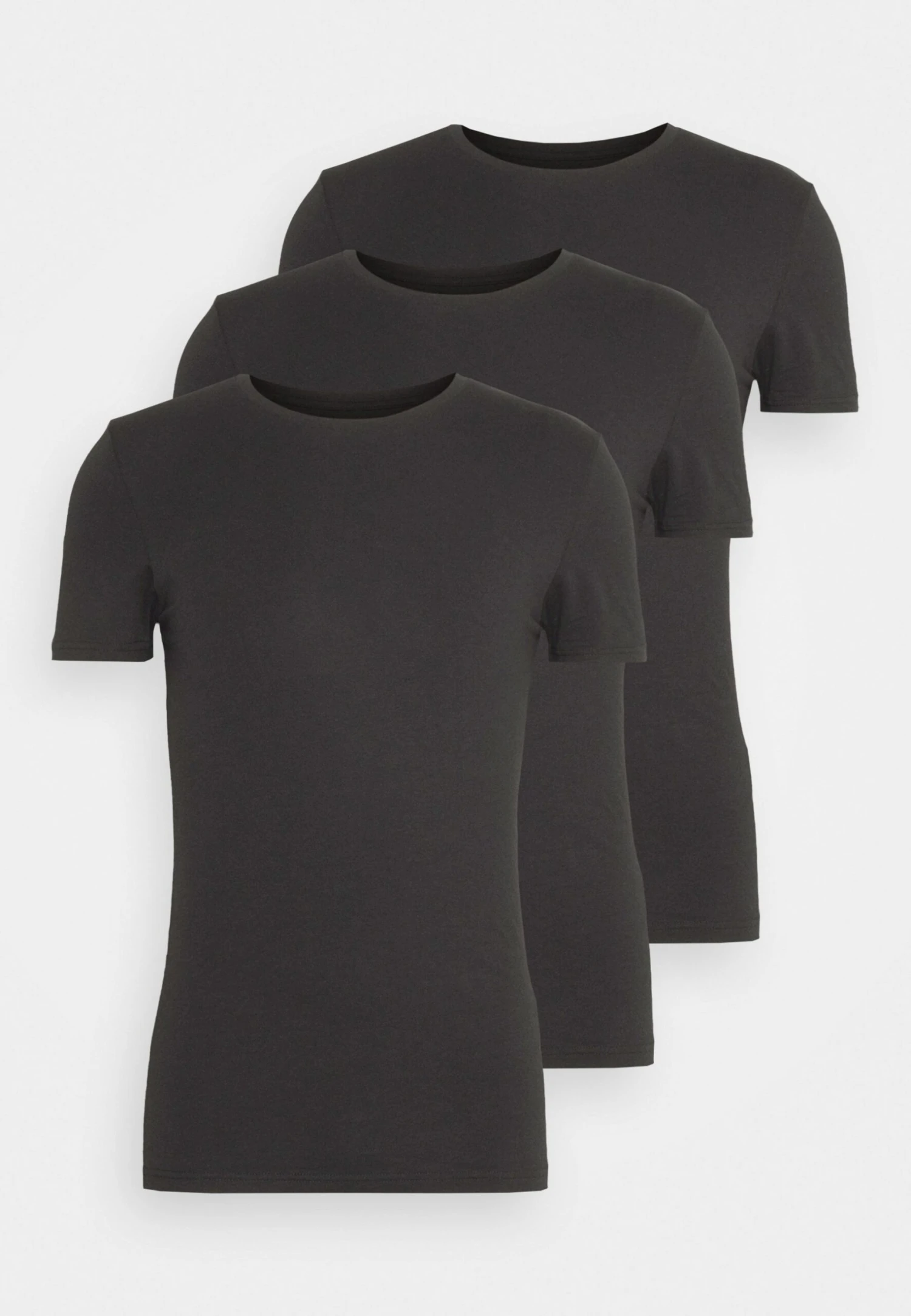 Pier One 3 Pack Muscle Fit- Camiseta Básica - Black 4 Pier One 3 Pack Muscle Fit- Camiseta Básica - Black - Imagen 4