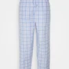 Pier One Pantalón De Pijama - Light Blue/White