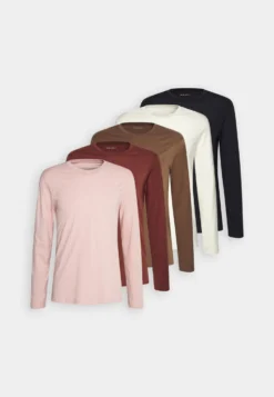 Pier One 5 Pack - Camiseta De Manga Larga - Off-White/Mauve/Brown -Pier One b8e45d0b40634cbaac3eb14e9c373a5b scaled