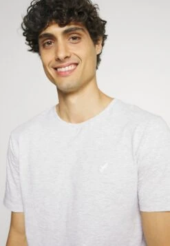 Pier One 5 Pack - Camiseta Básica - Light Grey - 101_White - 001_Green - 602 -Pier One bfc88b4fb0af436ea6df397e7b3e9a49