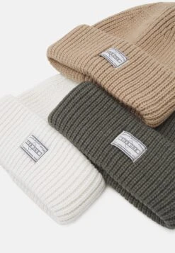 Pier One Unisex 3 Pack - Gorro - Beige/Green/White -Pier One c78d226f097e408aa23b2914e8a56ff4