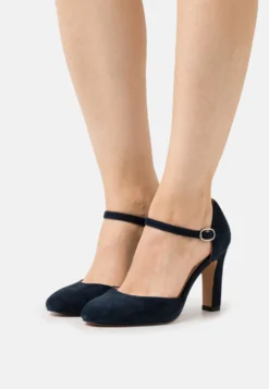 Pier One Leather- Tacones - Dark Blue
