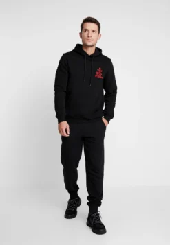 Pier One 2 Pack - Pantalones Deportivos - Black/Mottled Light Gre