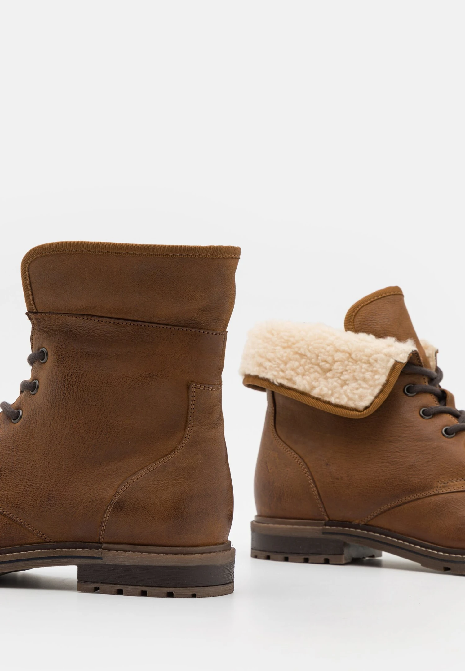 Pier One Leather - Botines Con Cordones - Camel 6 Pier One Leather - Botines Con Cordones - Camel - Imagen 6