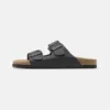 Pier One Leather Unisex - Sandalias Planas - Black
