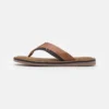 Pier One Leather - Sandalias De Dedo - Cognac