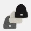 Pier One Unisex 3 Pack - Gorro - Black/Dark Grey/Off-White